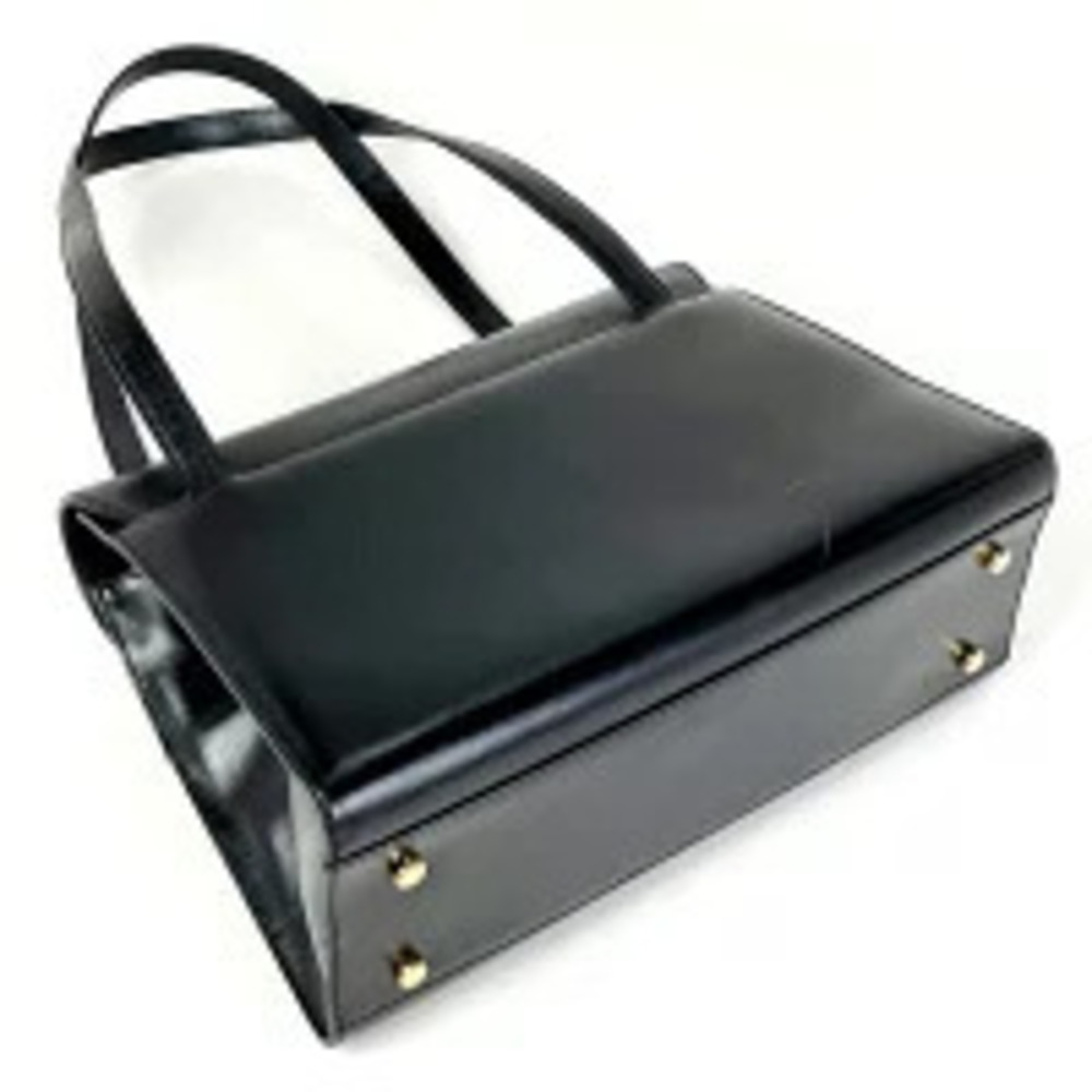 Salvatore Ferragamo leather black tote shoulder bag Vara Black